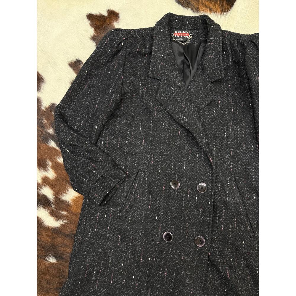 1980's NEW YORK GIRL wool blend trench coat